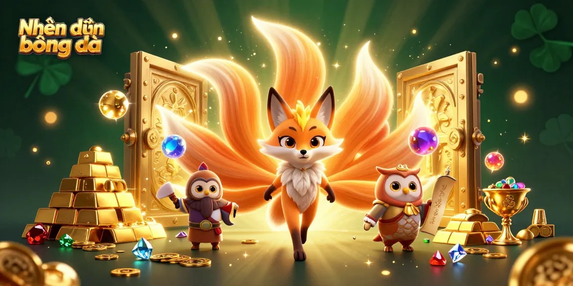 Engage with Nhận định bóng đá in a vibrant 3D casino illustration filled with treasures and spirits.