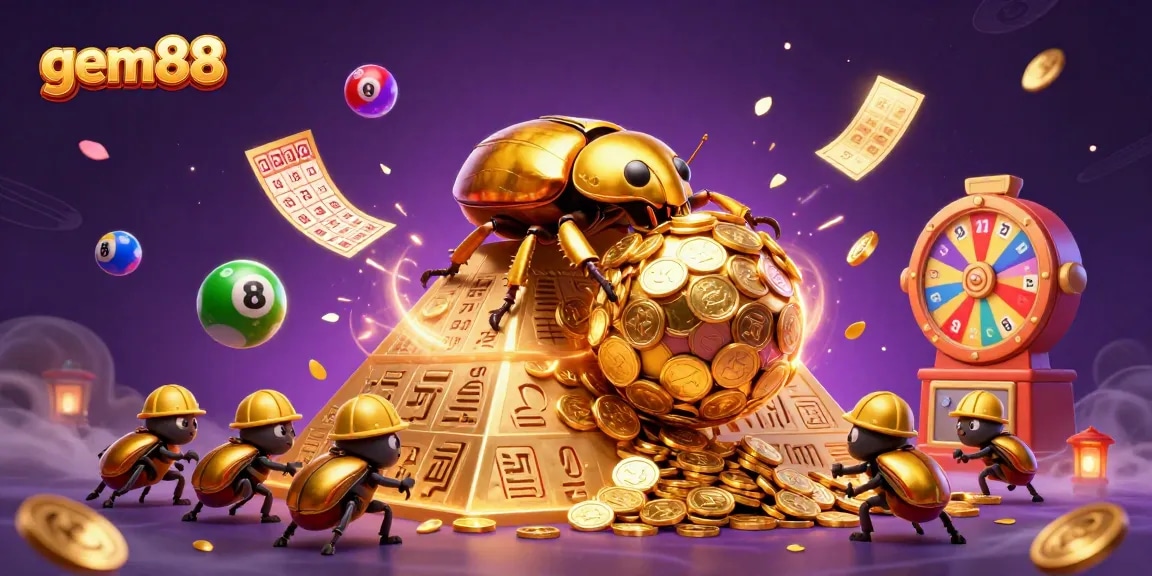 Experience the thrill of gambling with gem88 in this vibrant, dynamic casino scene.