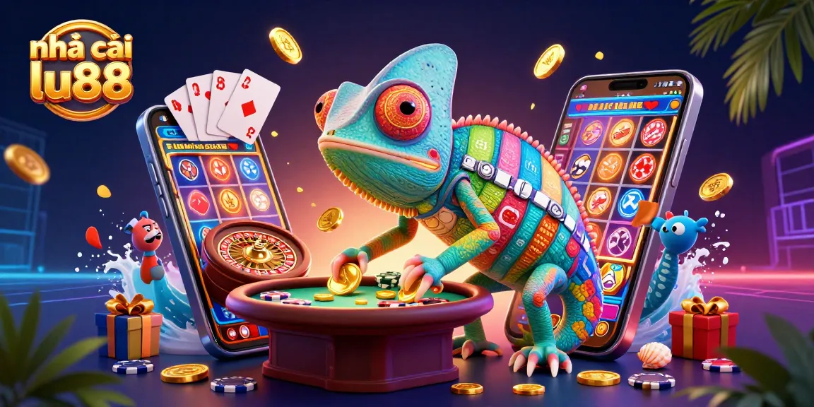 Play exciting games at nhà cái lu88 with colorful slot games and dynamic casino elements.