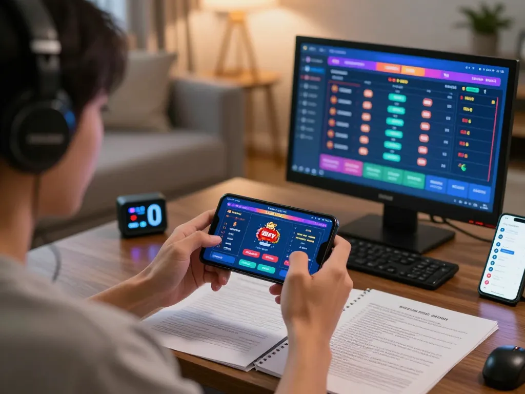 Engaging online betting experience with đá gà 88vv interface on mobile device in a cozy setting.