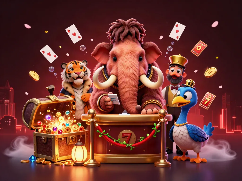 Experience the exciting world of Yo88, featuring casino characters surrounded by dynamic slot game elements.