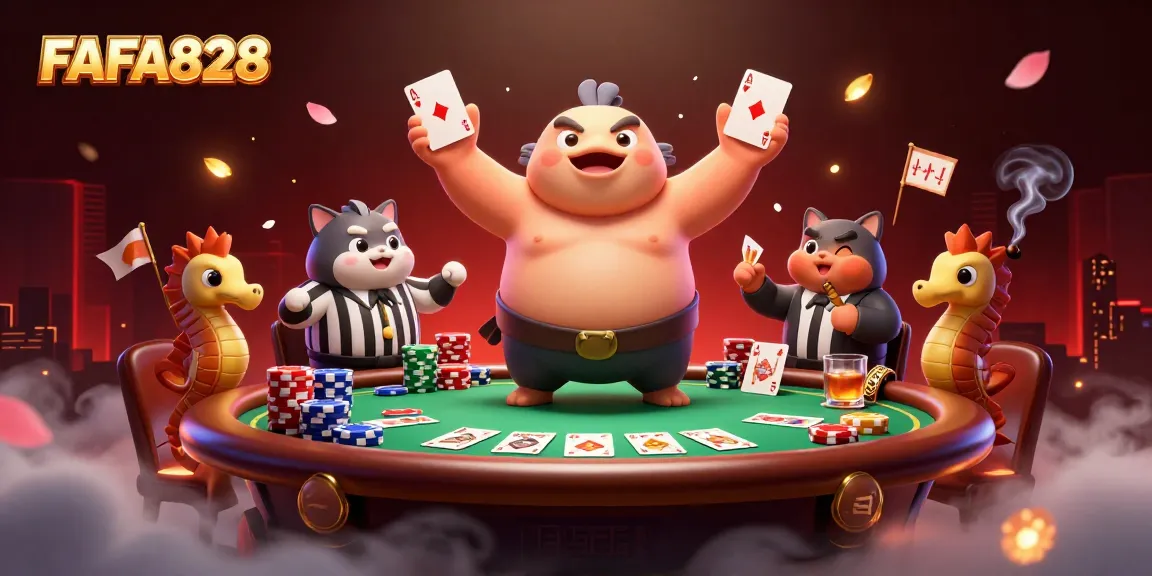 Experience FAFA828 with lively underwater casino scenes featuring colorful gambling elements.