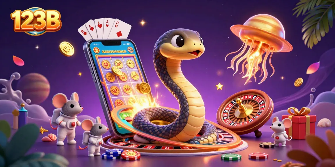 Experience the thrill of 123B gaming with cosmic casino characters and vibrant slot elements.
