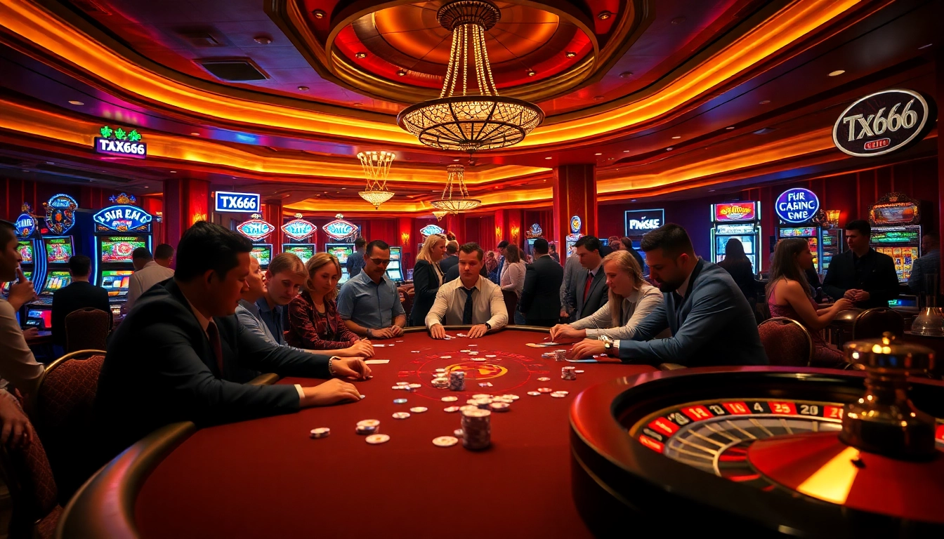 Experience intense gambling action at TX666 with live poker and vibrant slot machines.