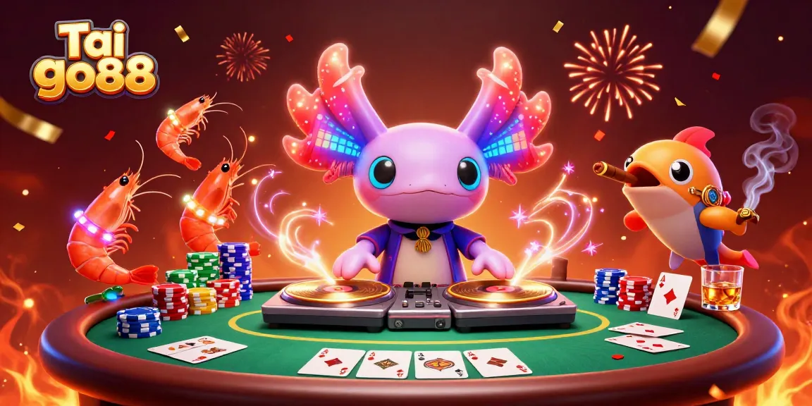 Engage with the vibrant Tai go88 casino scene showcasing dynamic characters and exciting gambling elements.