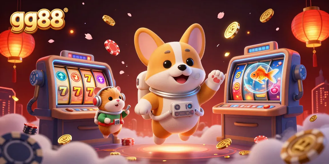 Engage in exciting slots at gg88 with vibrant characters in a captivating casino scene.