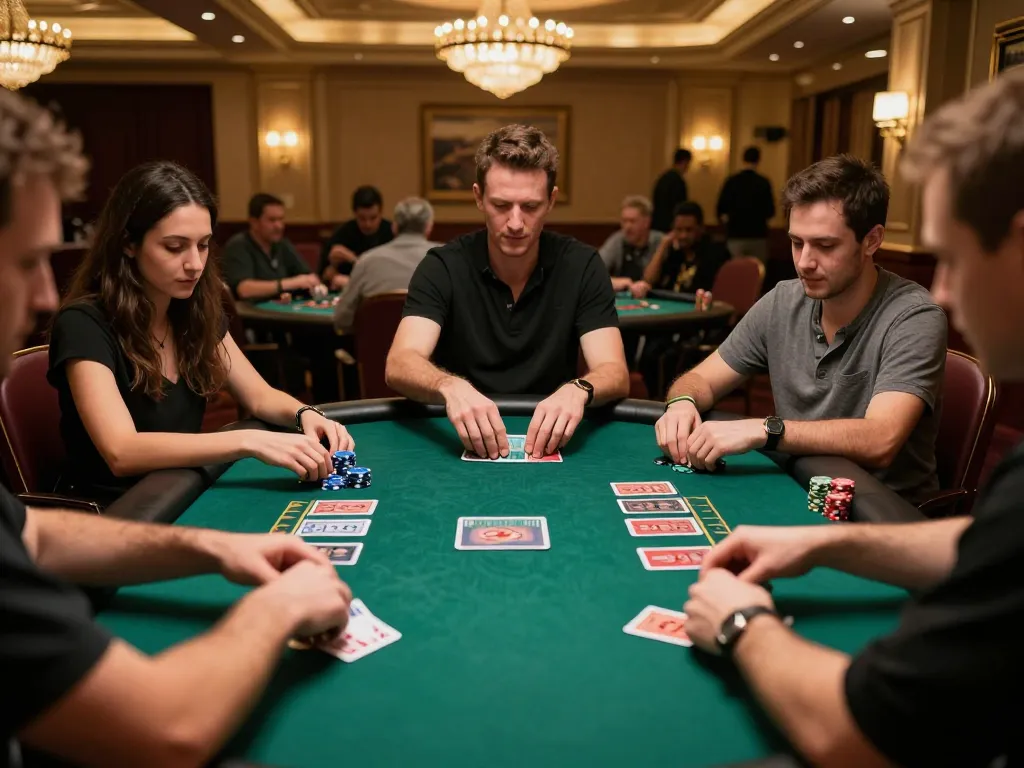 Exciting live poker action highlights the vibrancy of hz 88 casino gaming with focused players and dynamic gameplay.