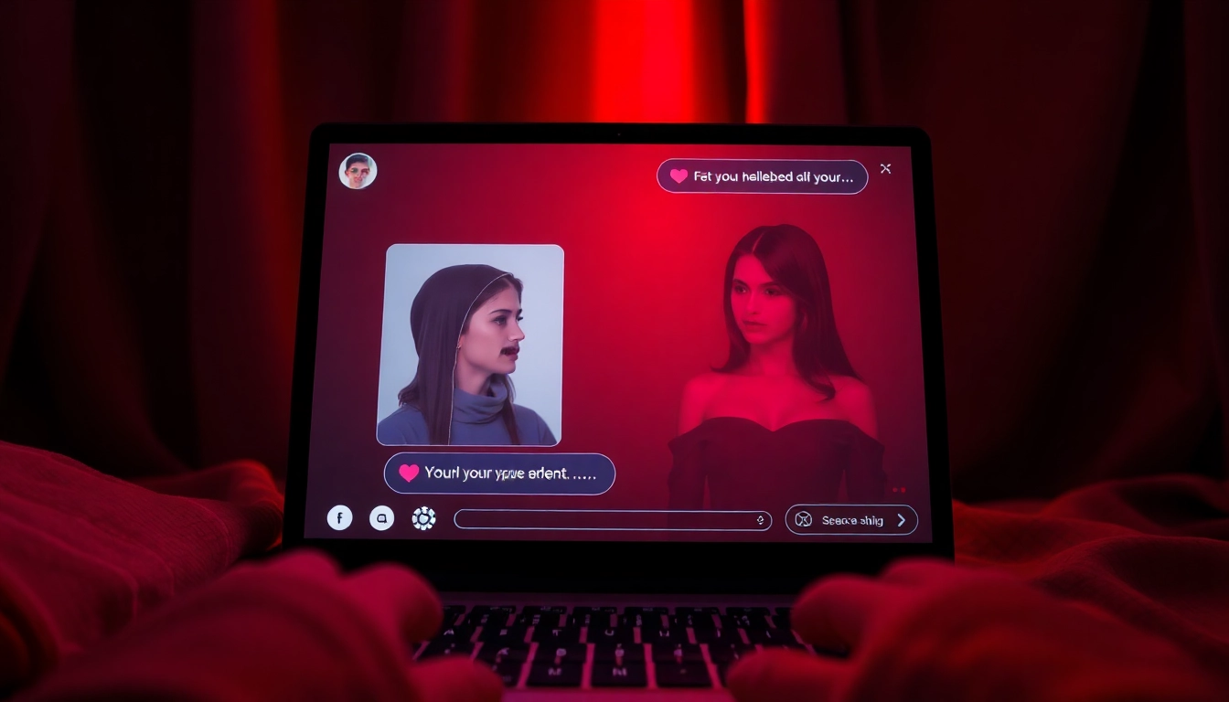 Engaging AI chat NSFW interaction with vibrant colors and intimate atmosphere.
