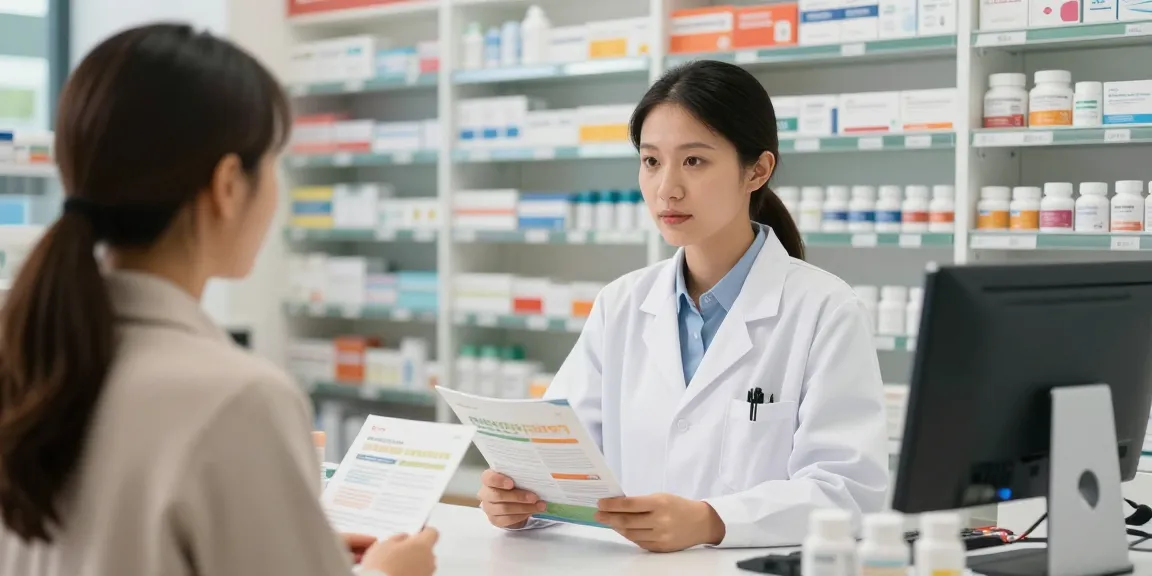 Selliza Pharma Shop: Fachkundiger Apotheker berät Kunden zu Gesundheitsprodukten in einladender Apotheke.