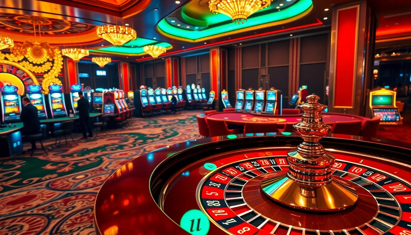 Engage in high-stakes action at a luxurious casino, highlighting 7m strategies with dynamic roulette and poker scenes.