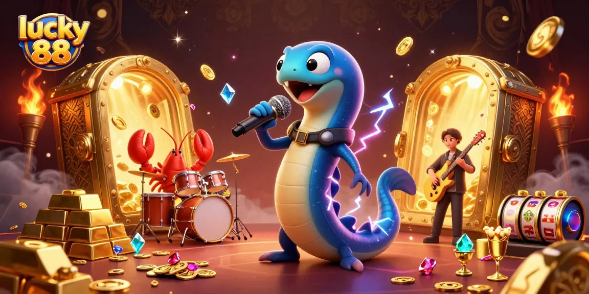 Experience the excitement of lucky 88 slots in a vibrant underwater casino scene.