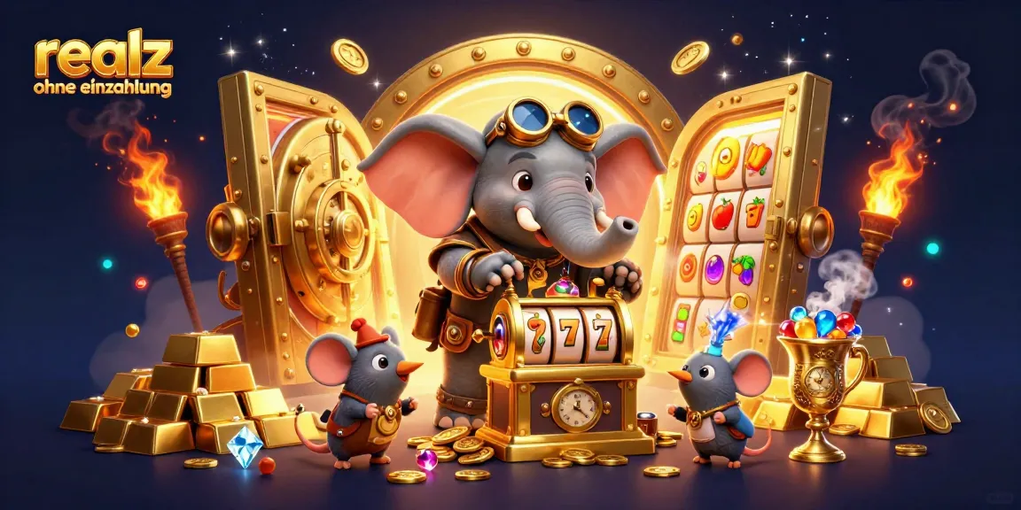 Entdecken Sie realz casino ohne Einzahlung mit einer spannenden Spielautomaten-Szene voller Gold und Juwelen.